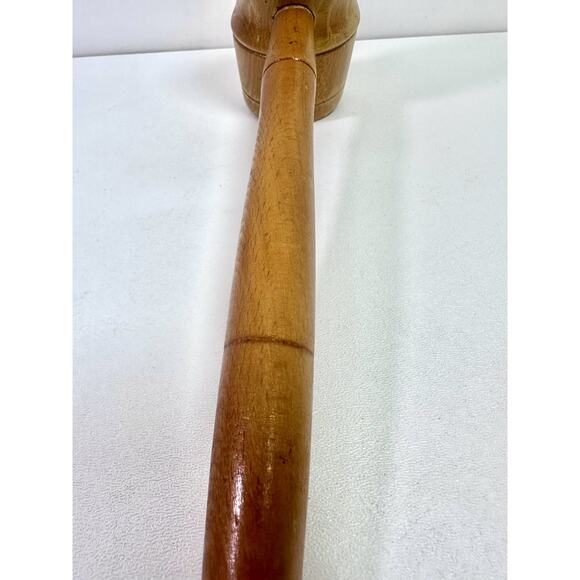 Vintage Wooden Kitchen Mallet Meat Tenderizer 12" long - Picture 3 of 11